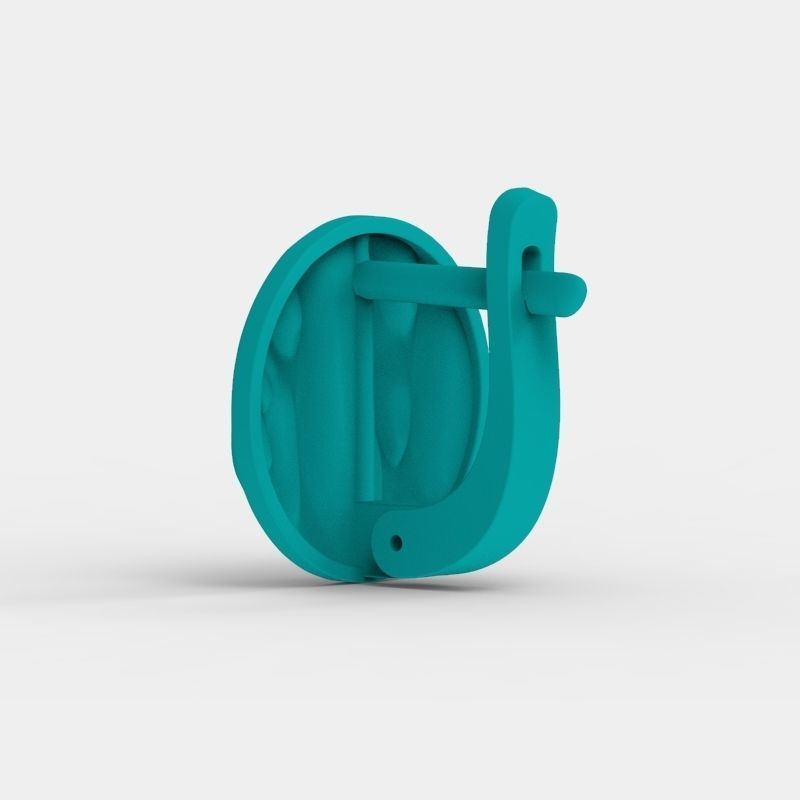 Women Earrings  folds 3dm stl 3D print model 3D print model_13