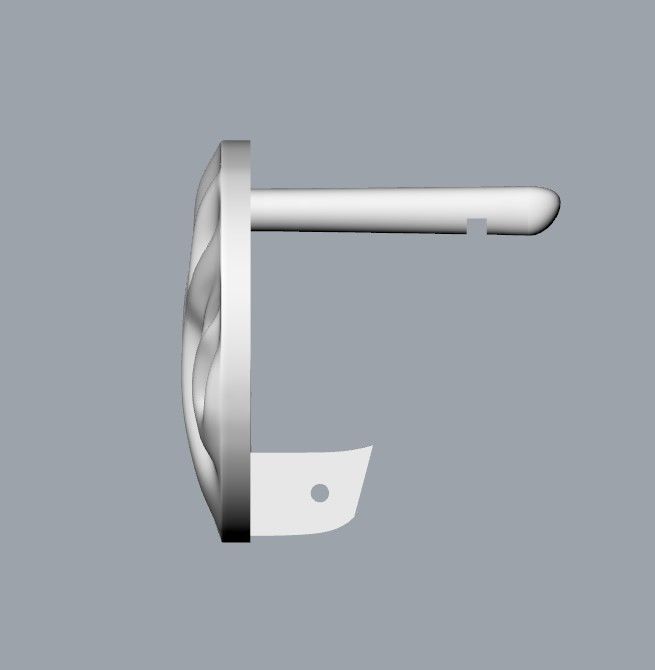 Women Earrings  folds 3dm stl 3D print model 3D print model_20