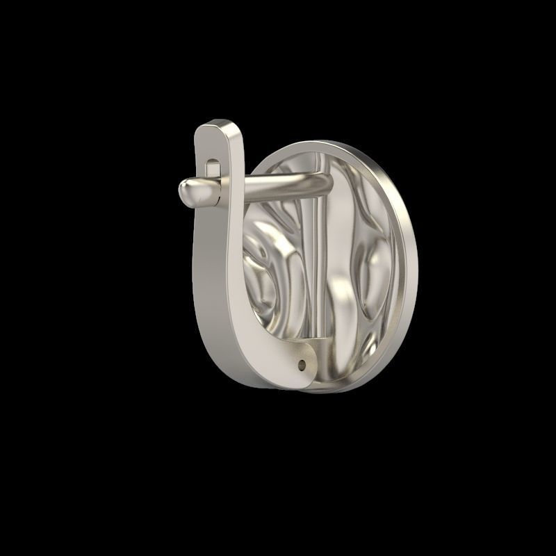 Women Earrings  folds 3dm stl 3D print model 3D print model_7