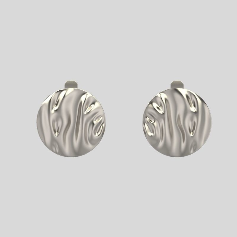 Women Earrings  folds 3dm stl 3D print model 3D print model_3