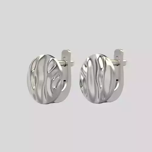 Women Earrings  folds 3dm stl 3D print model 3D print model