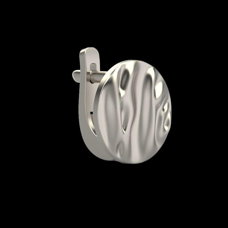 Women Earrings  folds 3dm stl 3D print model 3D print model_9