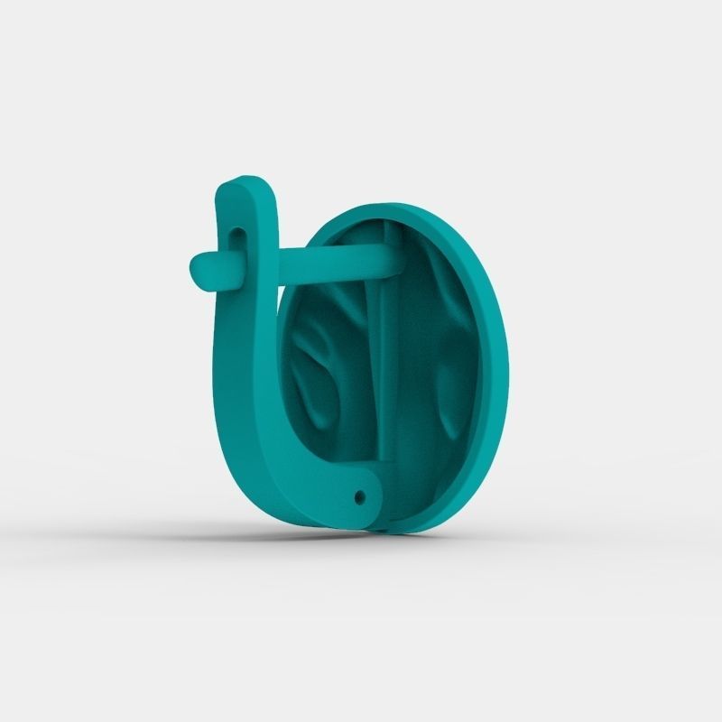 Women Earrings  folds 3dm stl 3D print model 3D print model_14