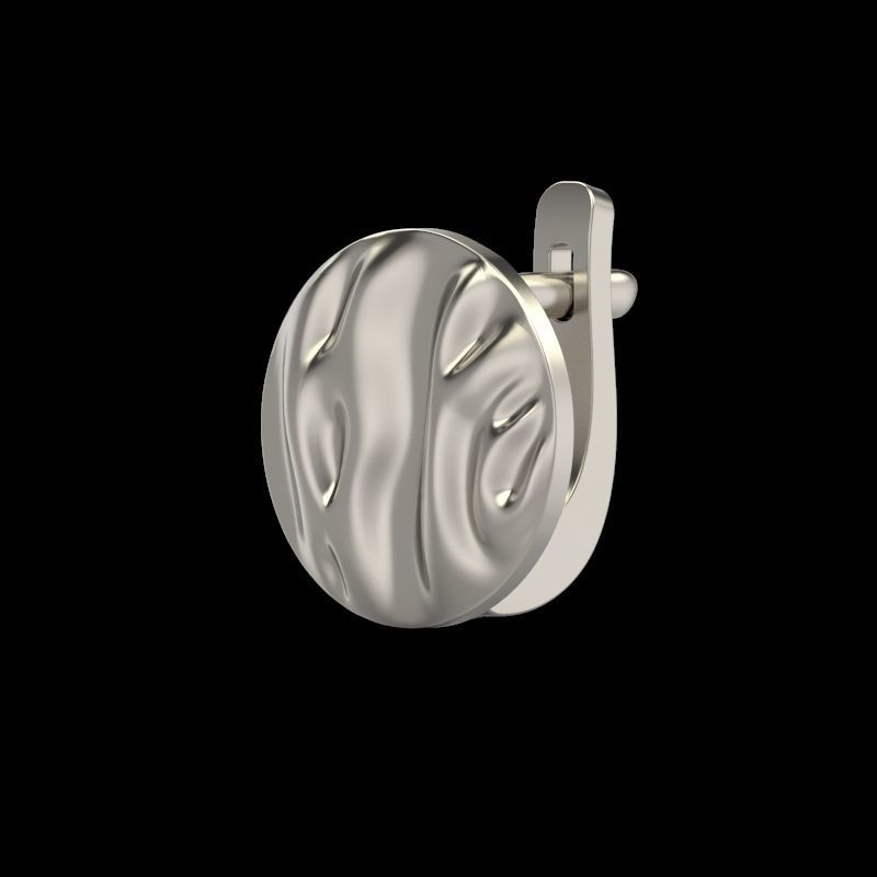 Women Earrings  folds 3dm stl 3D print model 3D print model_2