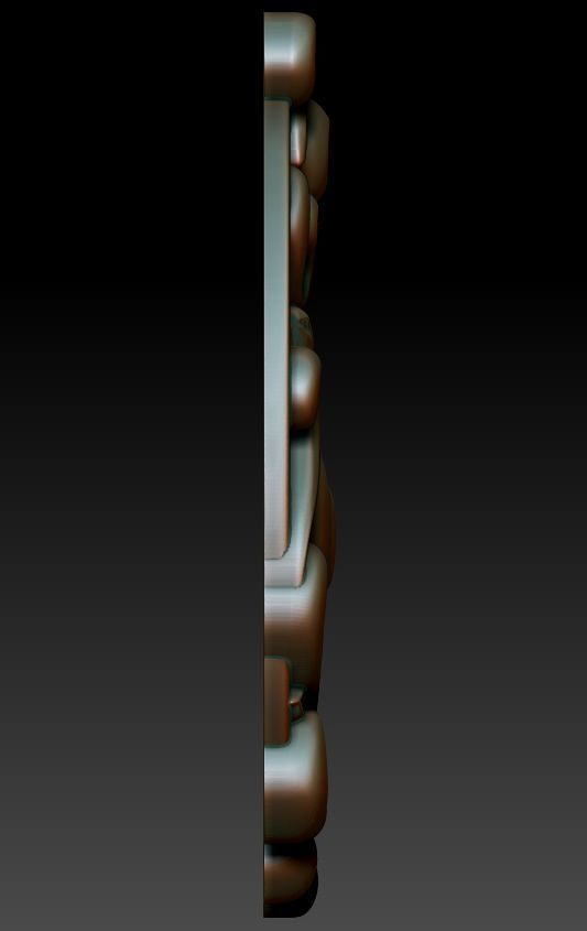 Deer pendant 3D print model_3