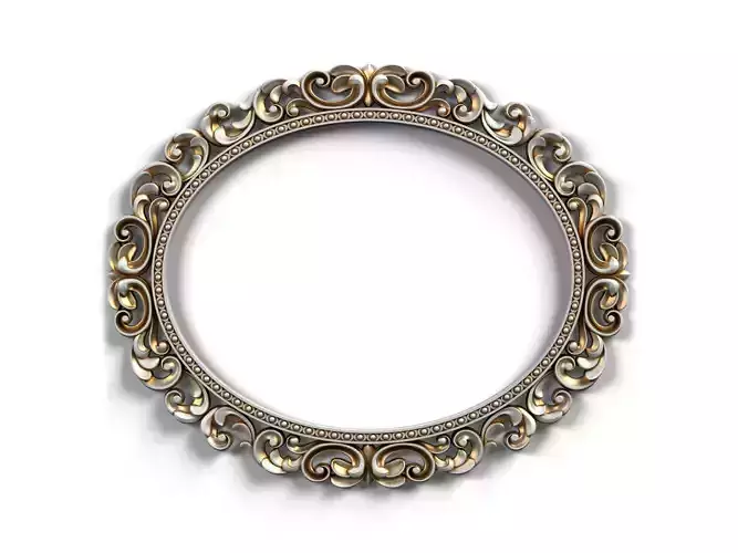 Frame0001 round wooden frame