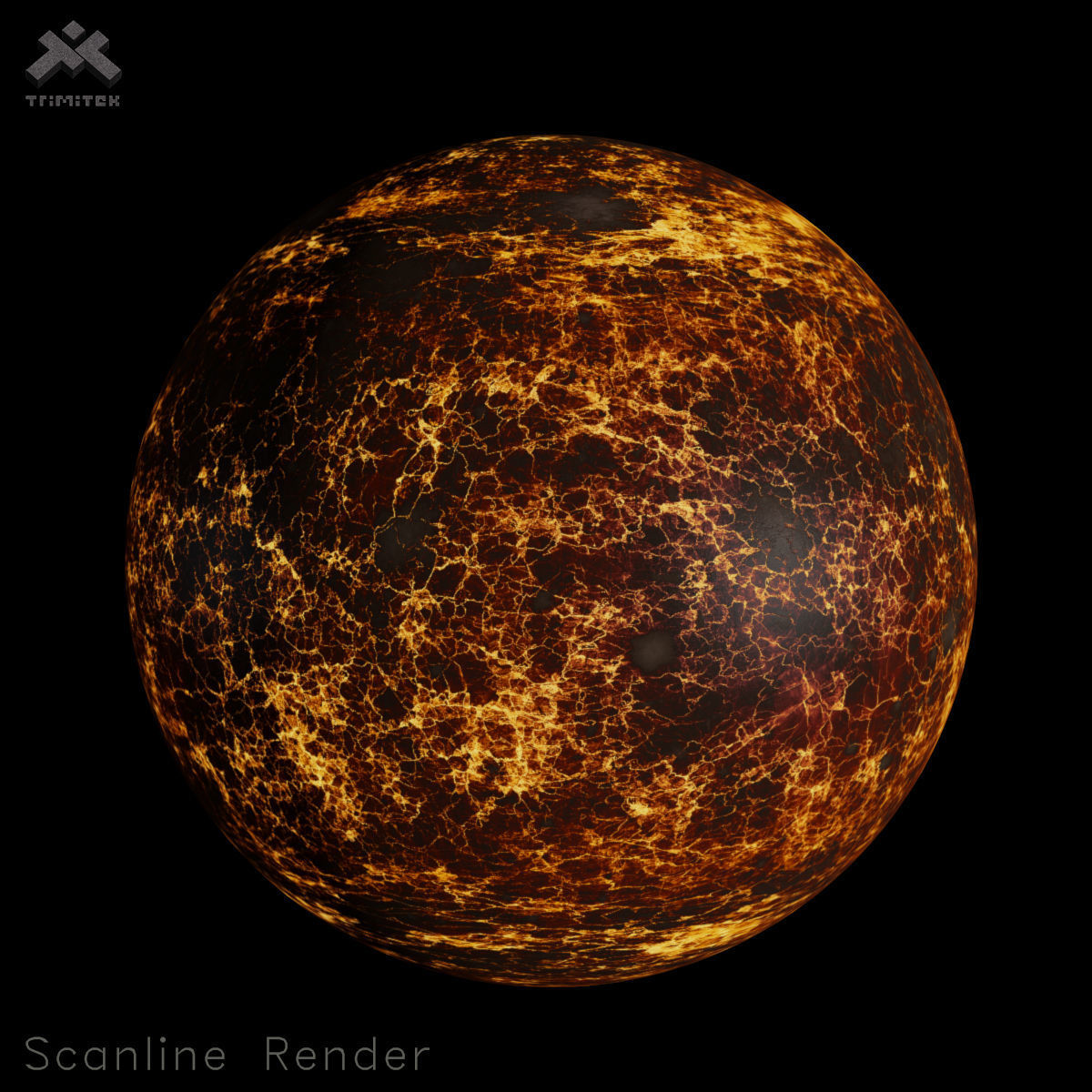 Lava Planet 01 - 8k PBR Low-poly 3D model_23