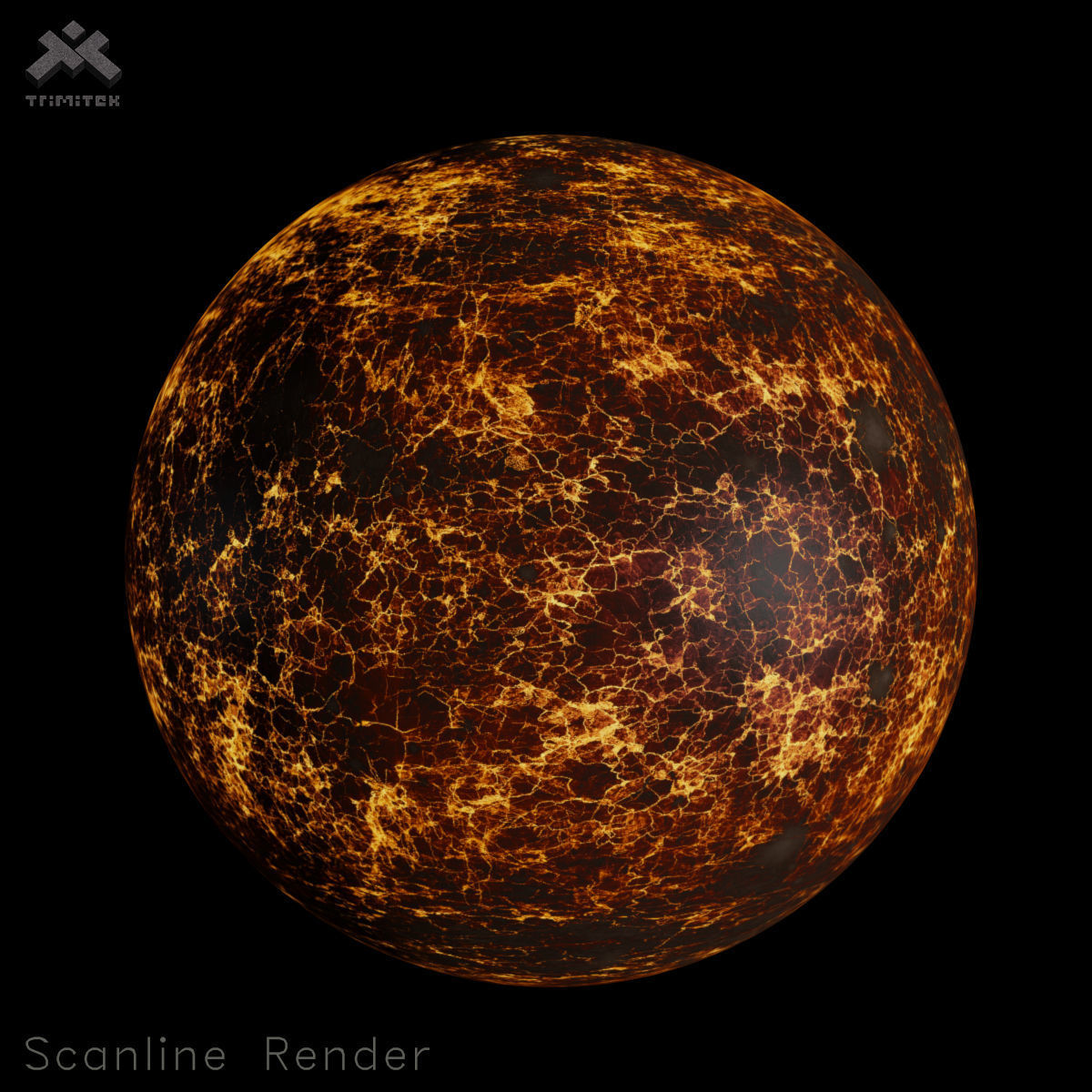 Lava Planet 01 - 8k PBR Low-poly 3D model_20