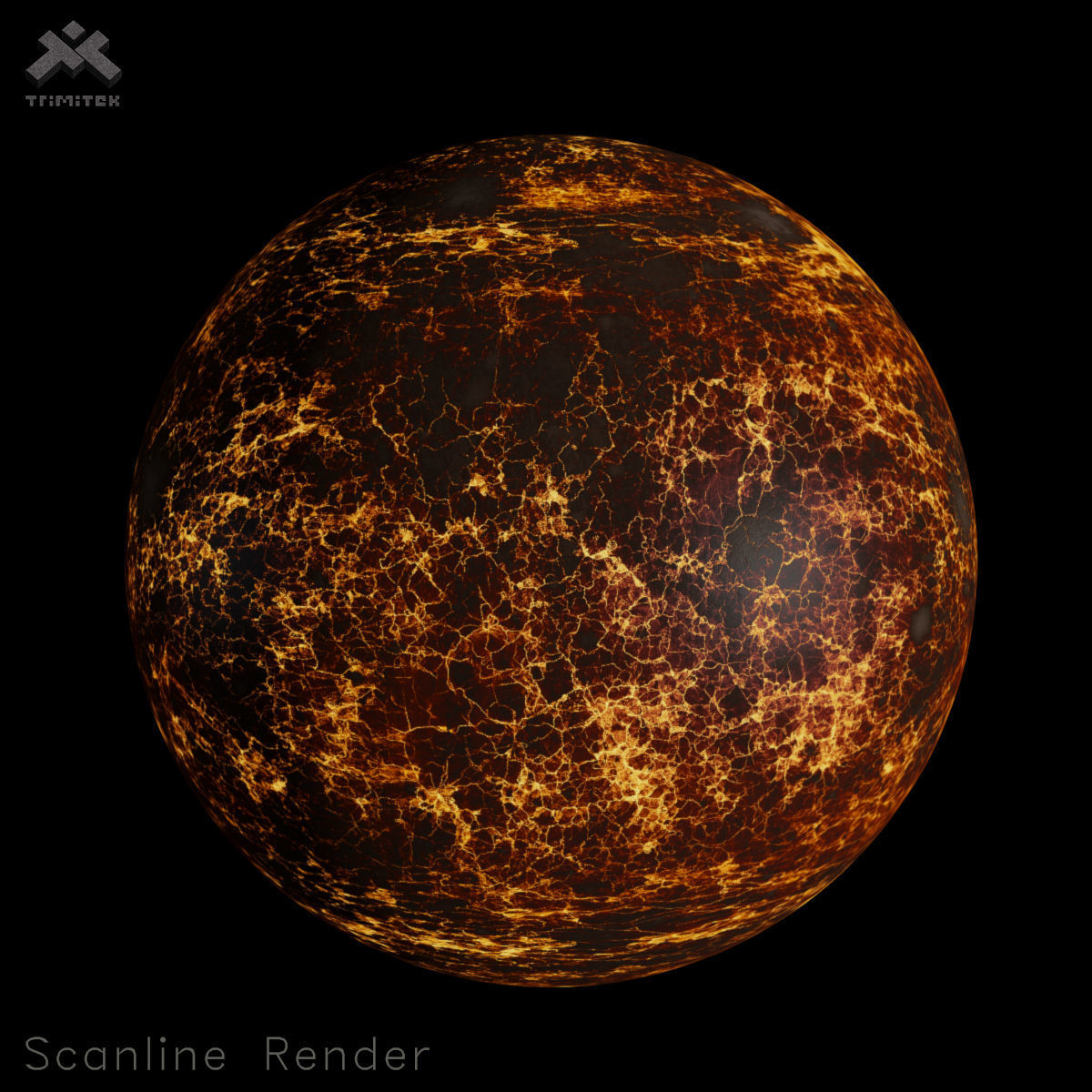 Lava Planet 01 - 8k PBR Low-poly 3D model_18