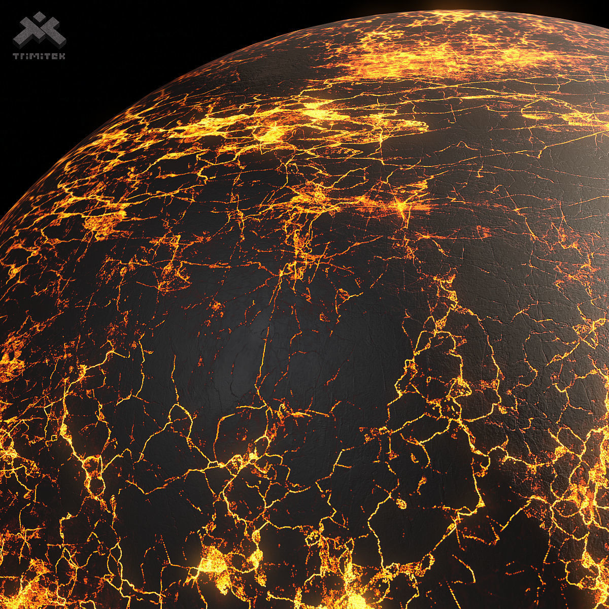 Lava Planet 01 - 8k PBR Low-poly 3D model_16