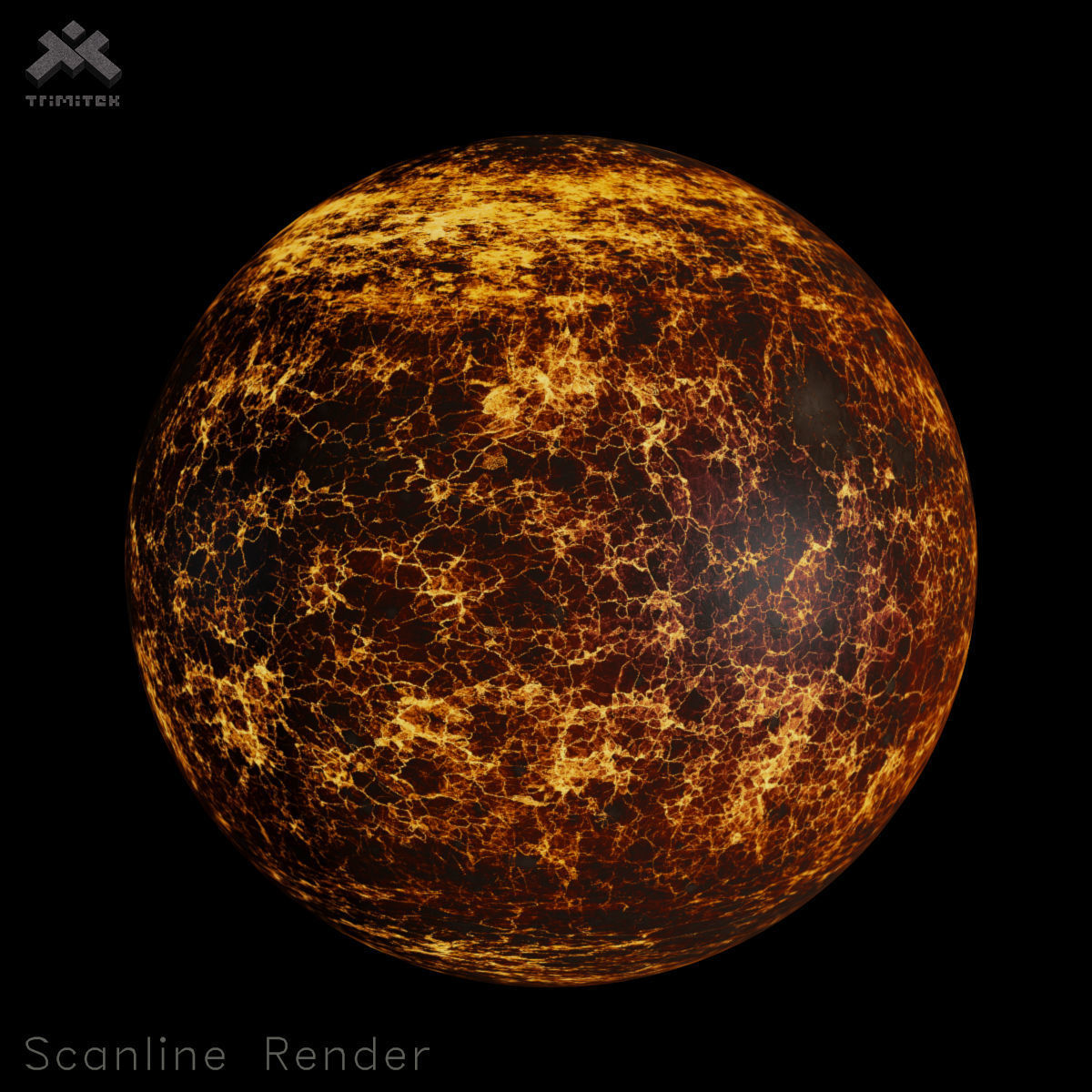 Lava Planet 01 - 8k PBR Low-poly 3D model_21