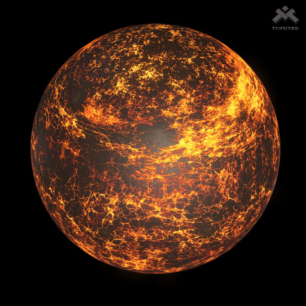 Lava Planet 01 - 8k PBR Low-poly 3D model_6