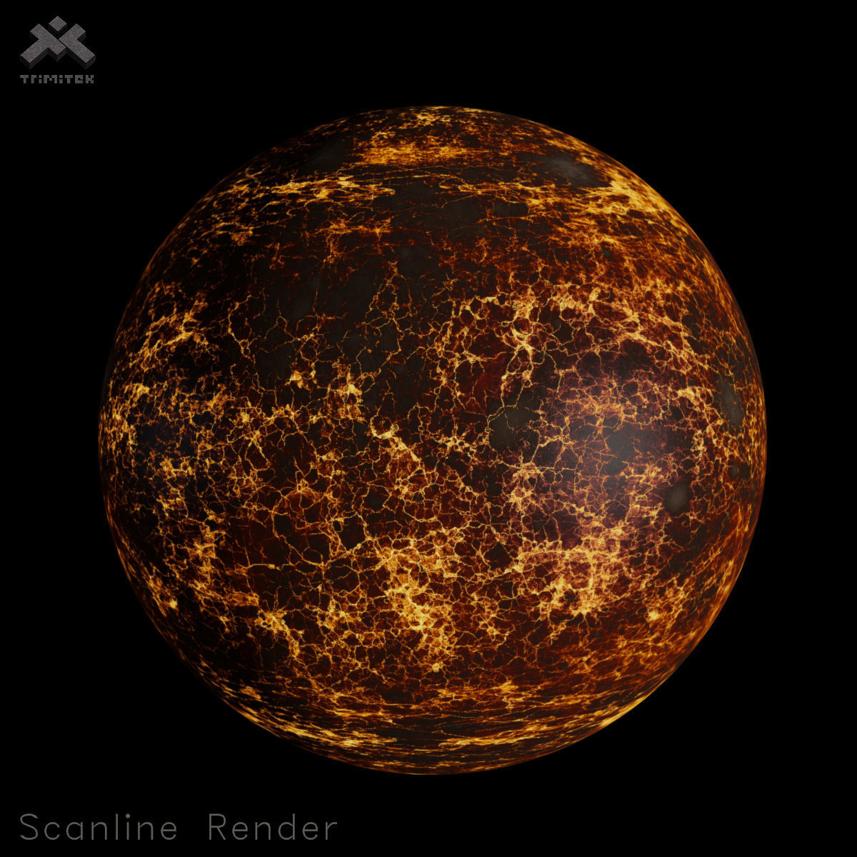 Lava Planet 01 - 8k PBR Low-poly 3D model_24