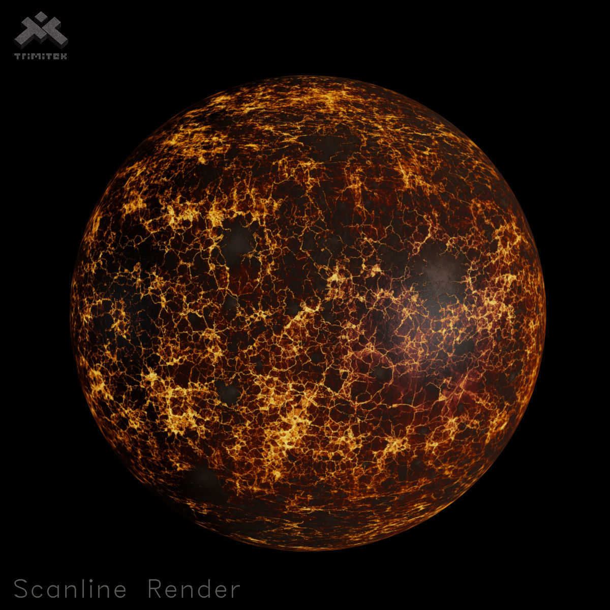 Lava Planet 01 - 8k PBR Low-poly 3D model_19