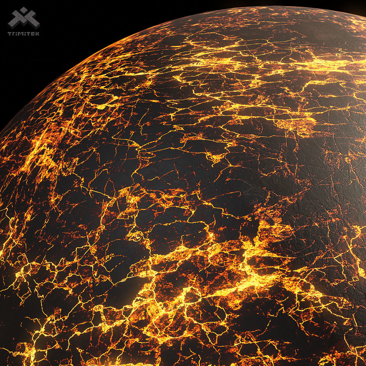 Lava Planet 01 - 8k PBR Low-poly 3D model_17