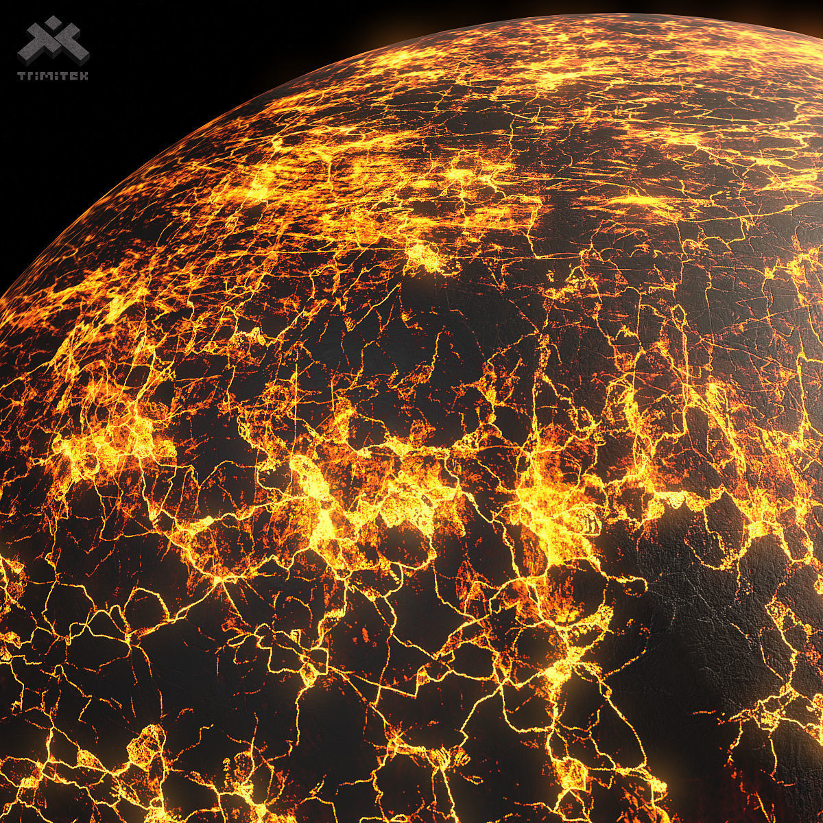 Lava Planet 01 - 8k PBR Low-poly 3D model_9