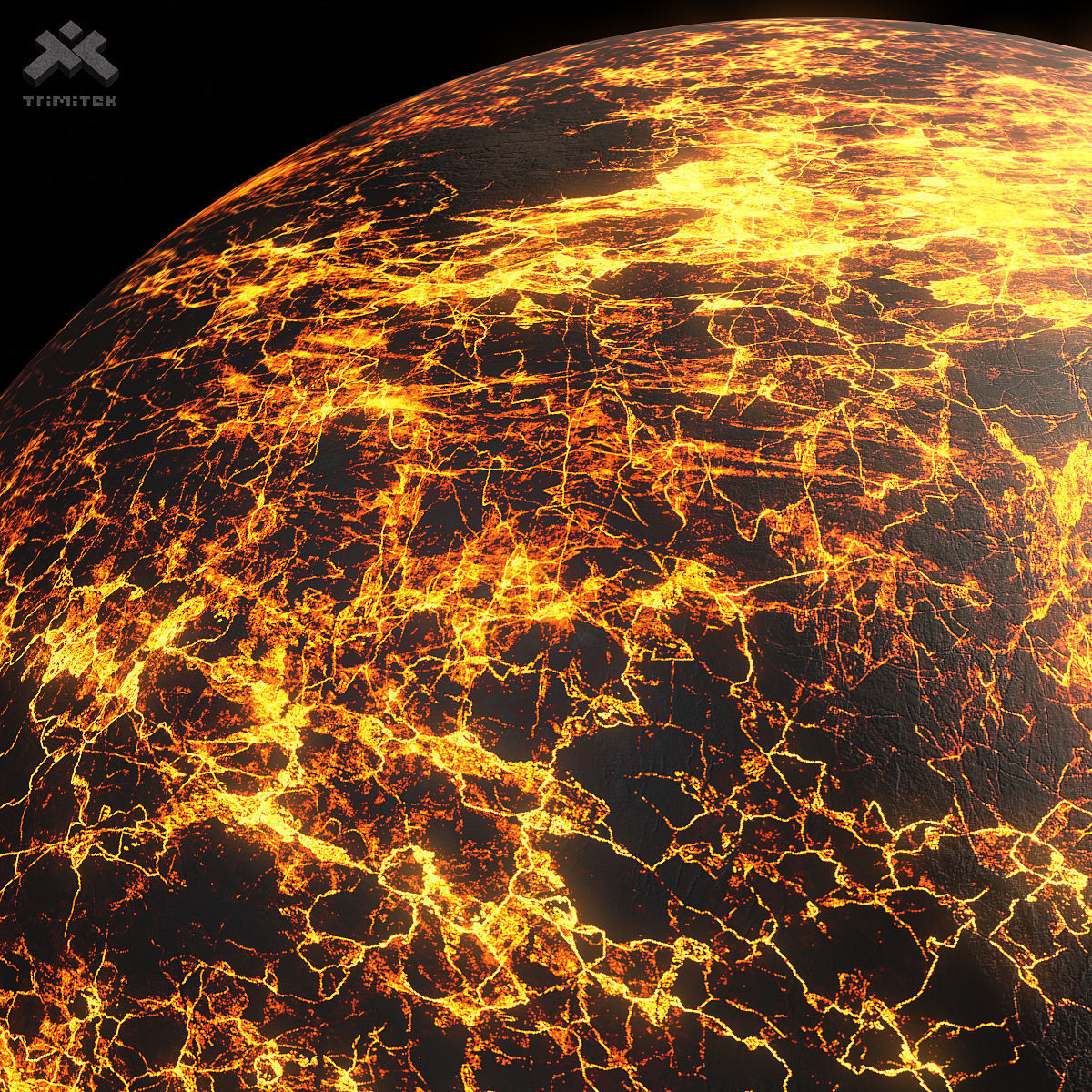 Lava Planet 01 - 8k PBR Low-poly 3D model_14