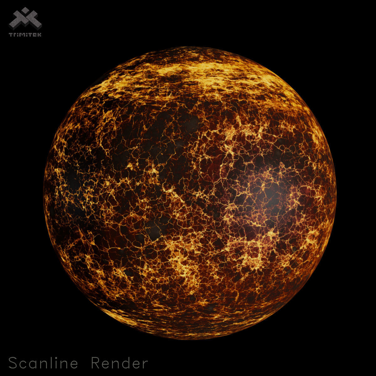 Lava Planet 01 - 8k PBR Low-poly 3D model_22