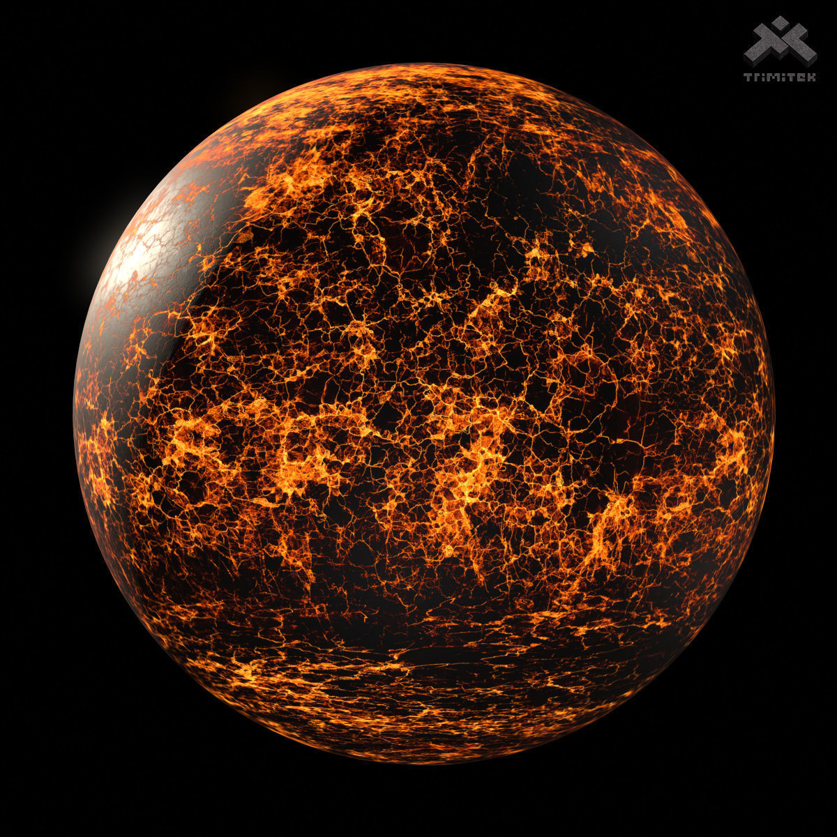 Lava Planet 01 - 8k PBR Low-poly 3D model_5