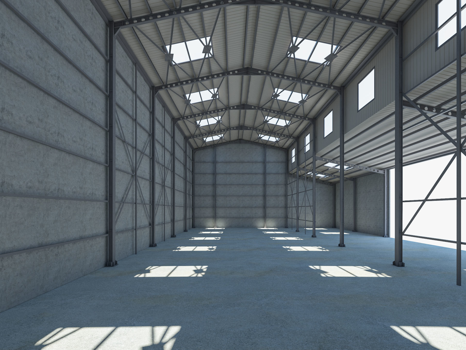 Warehouse 2 Low-poly 3D model_2