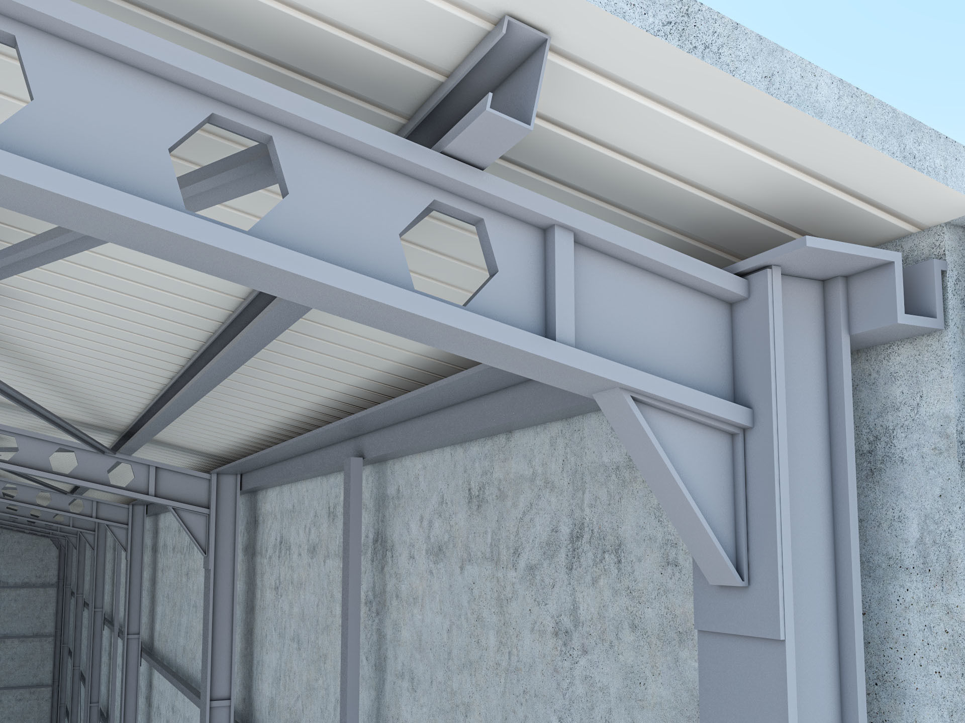 Warehouse 2 Low-poly 3D model_7
