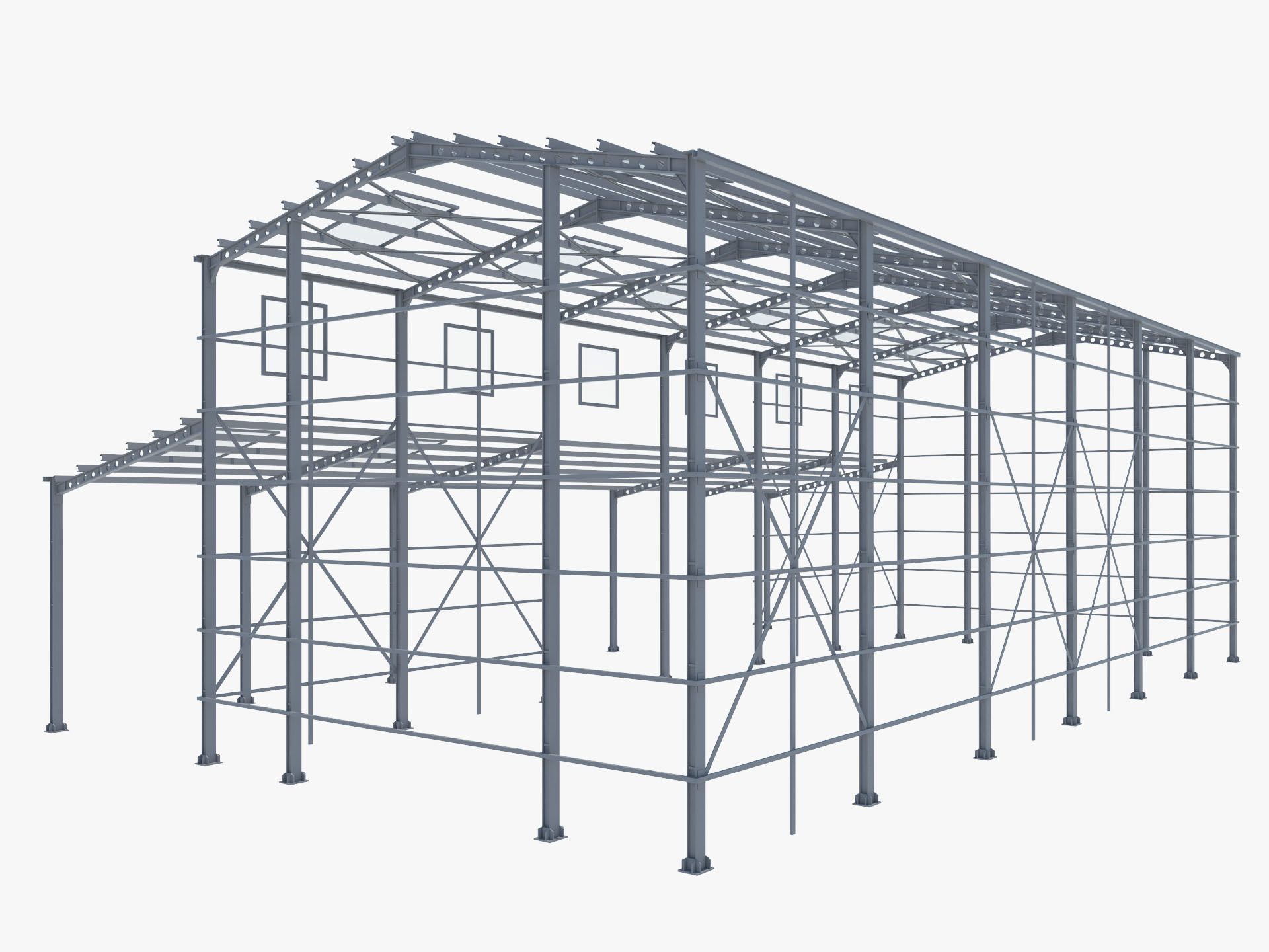 Warehouse 2 Low-poly 3D model_3