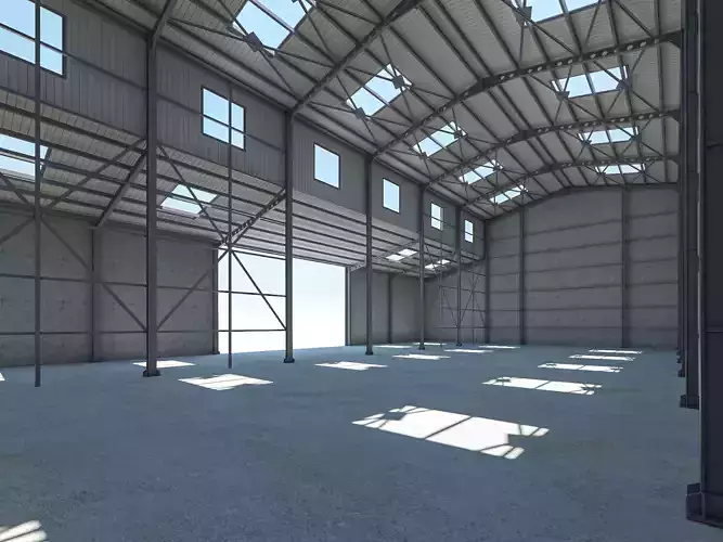 Warehouse 2 Low-poly 3D model