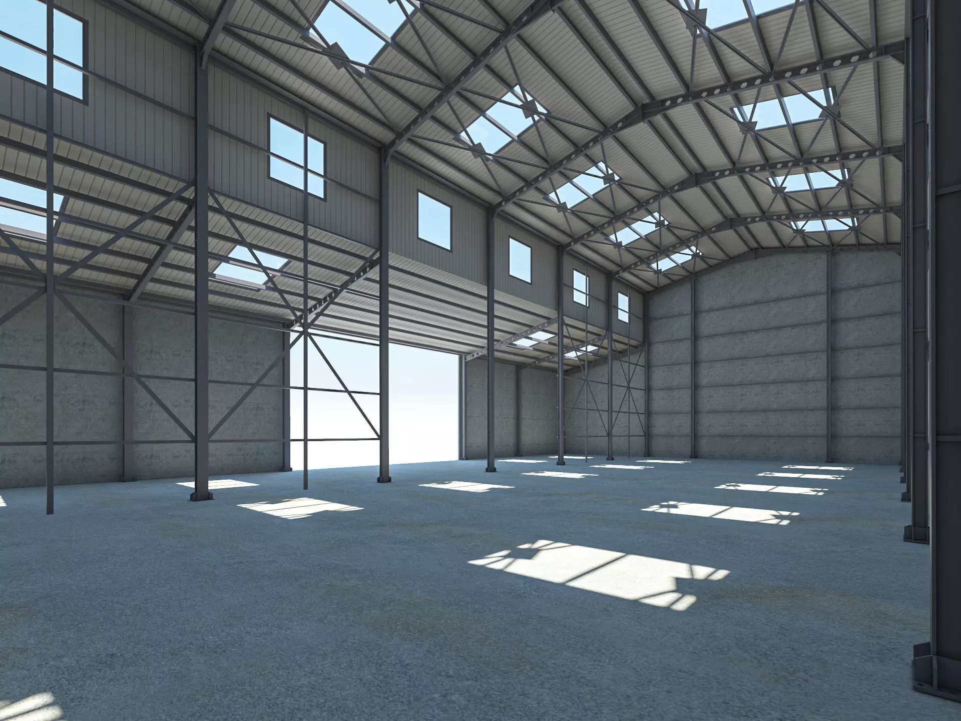 Warehouse 2 Low-poly 3D model_0