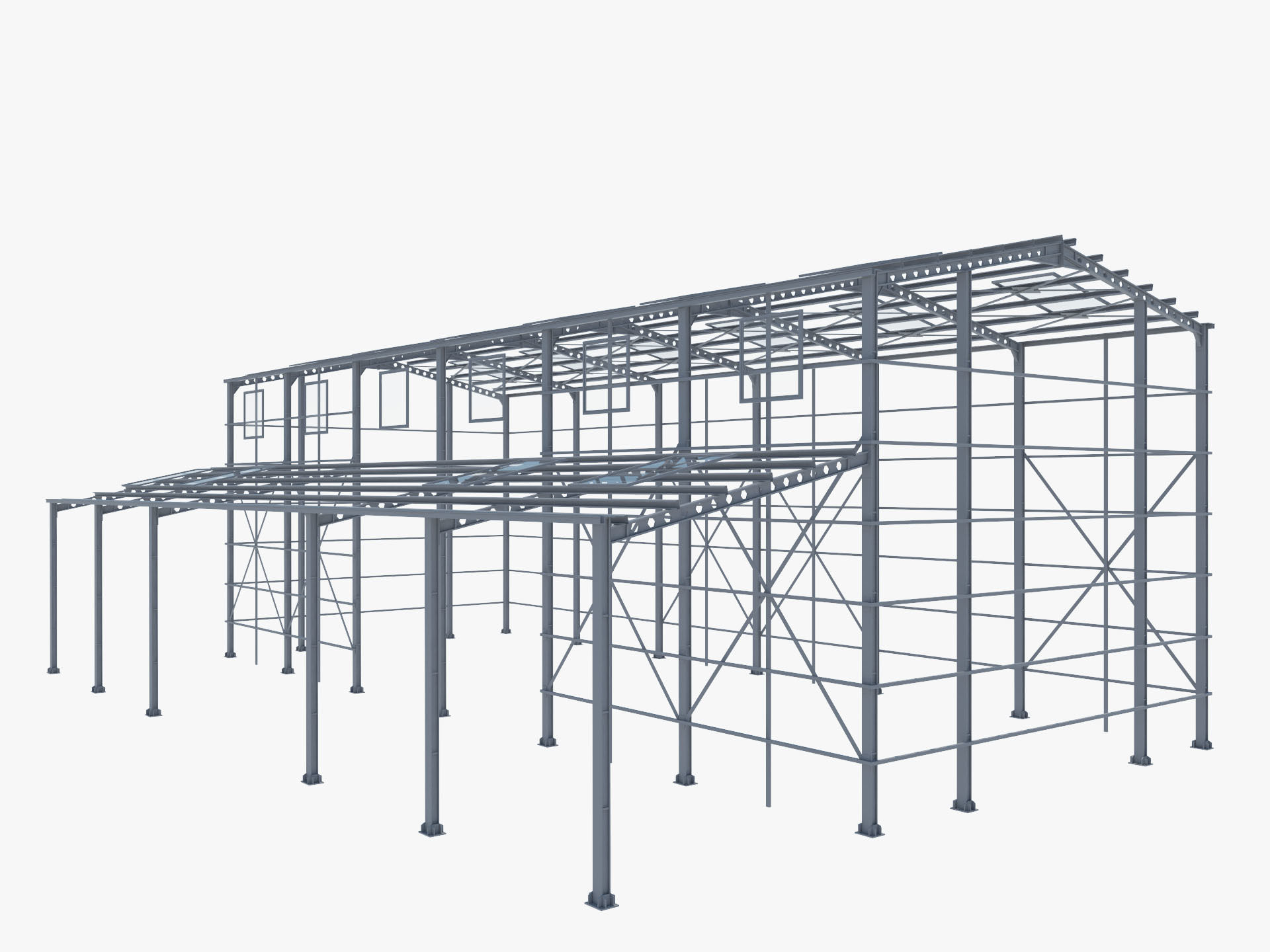 Warehouse 2 Low-poly 3D model_9