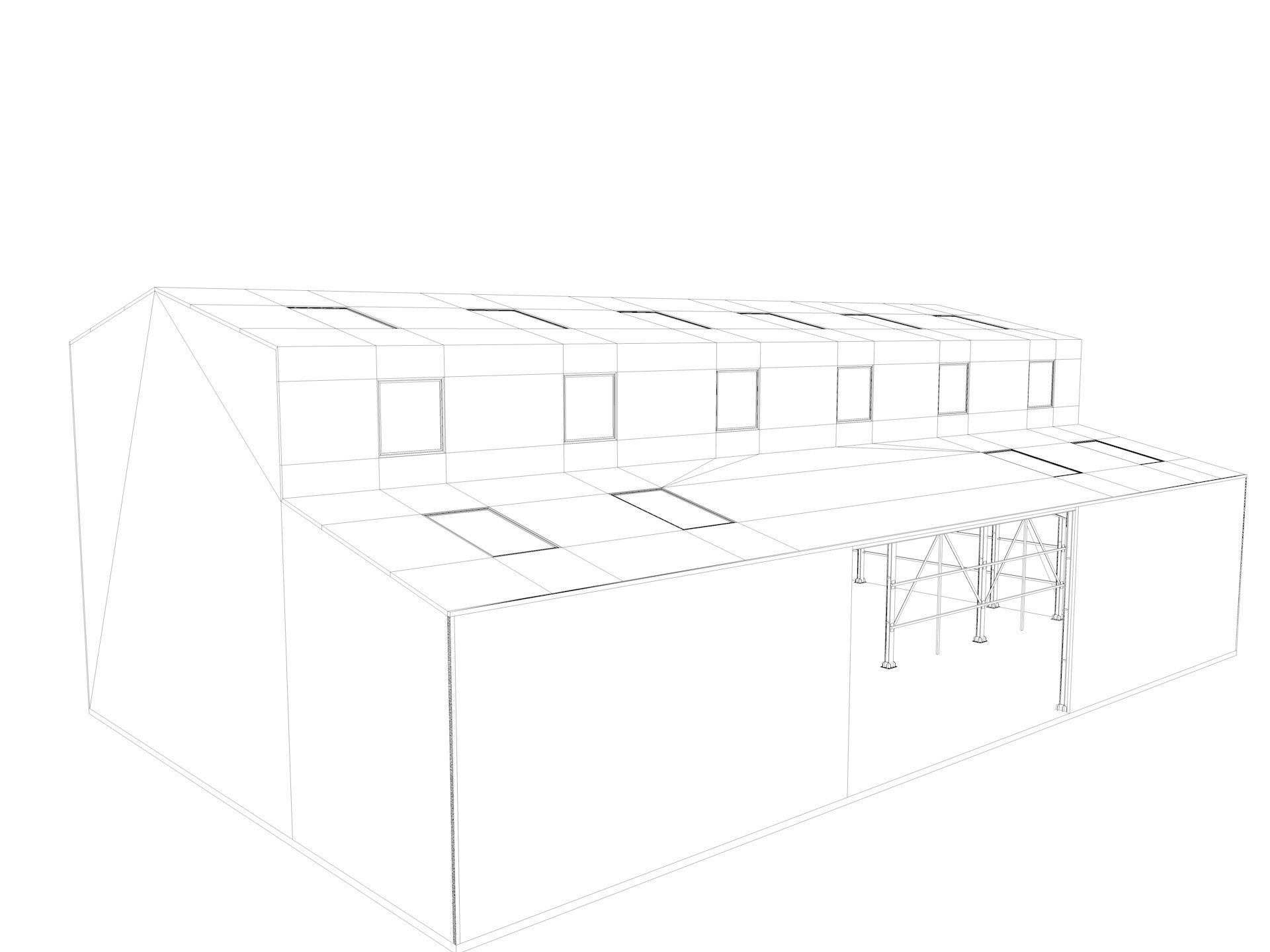 Warehouse 2 Low-poly 3D model_13