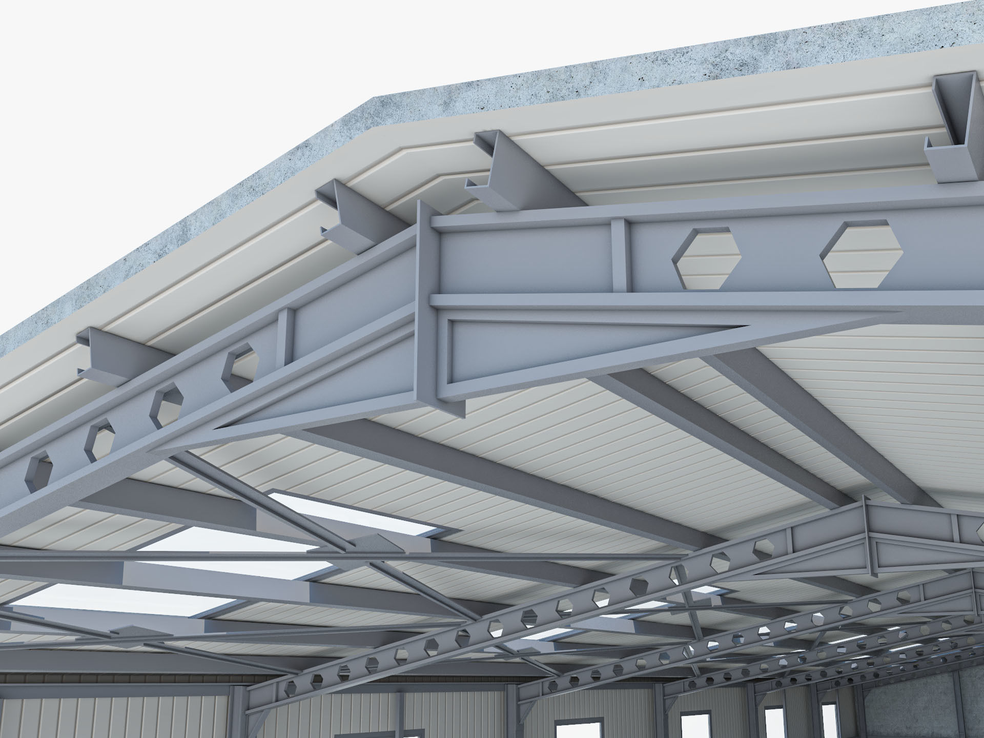 Warehouse 2 Low-poly 3D model_1