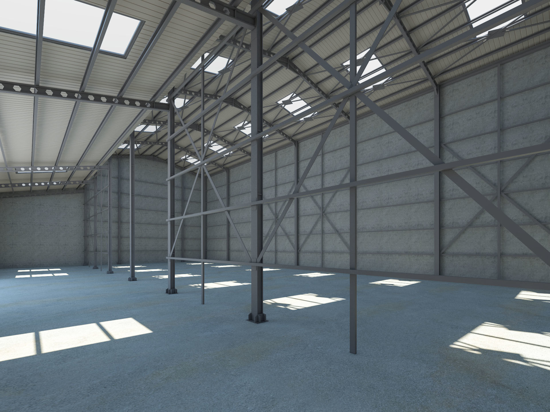 Warehouse 2 Low-poly 3D model_4