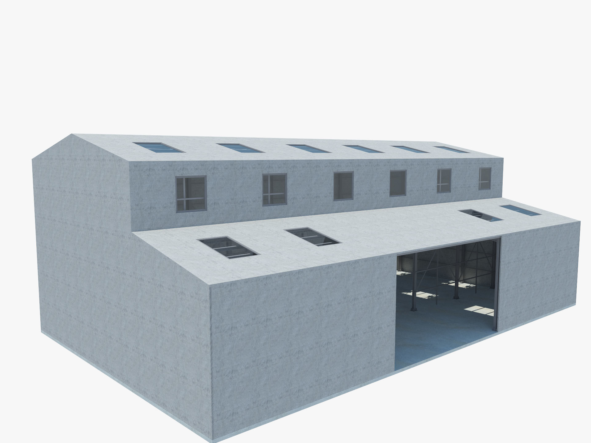 Warehouse 2 Low-poly 3D model_5