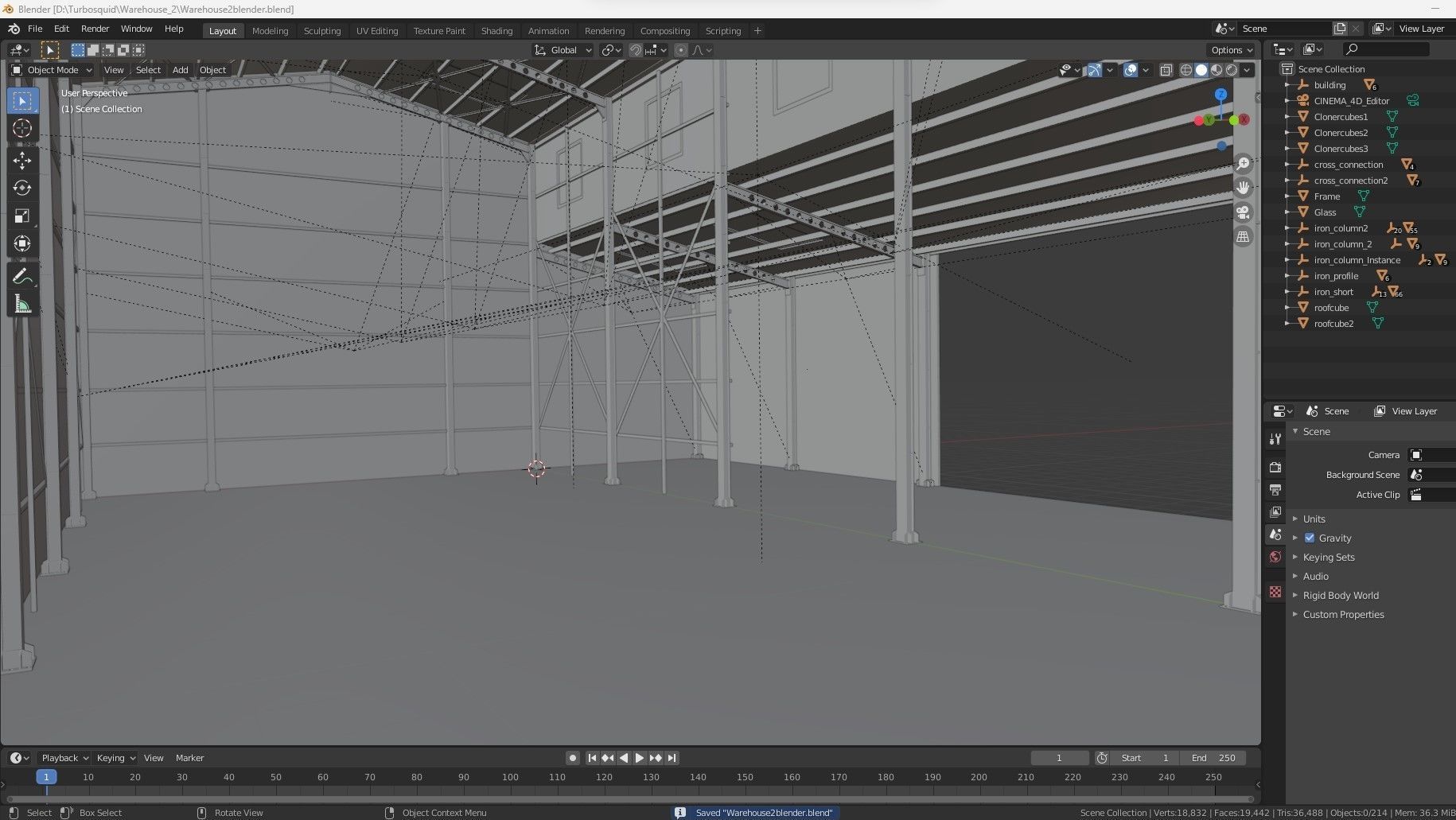 Warehouse 2 Low-poly 3D model_20
