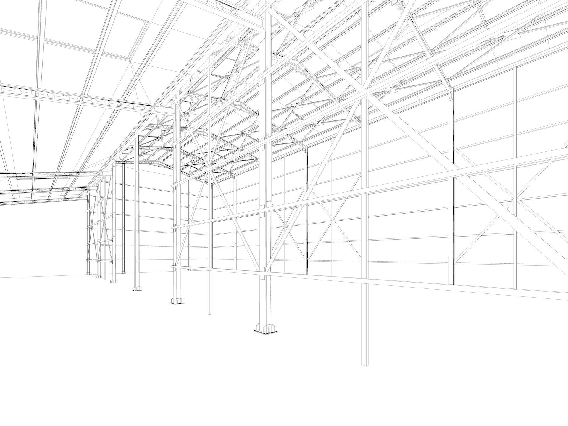 Warehouse 2 Low-poly 3D model_14