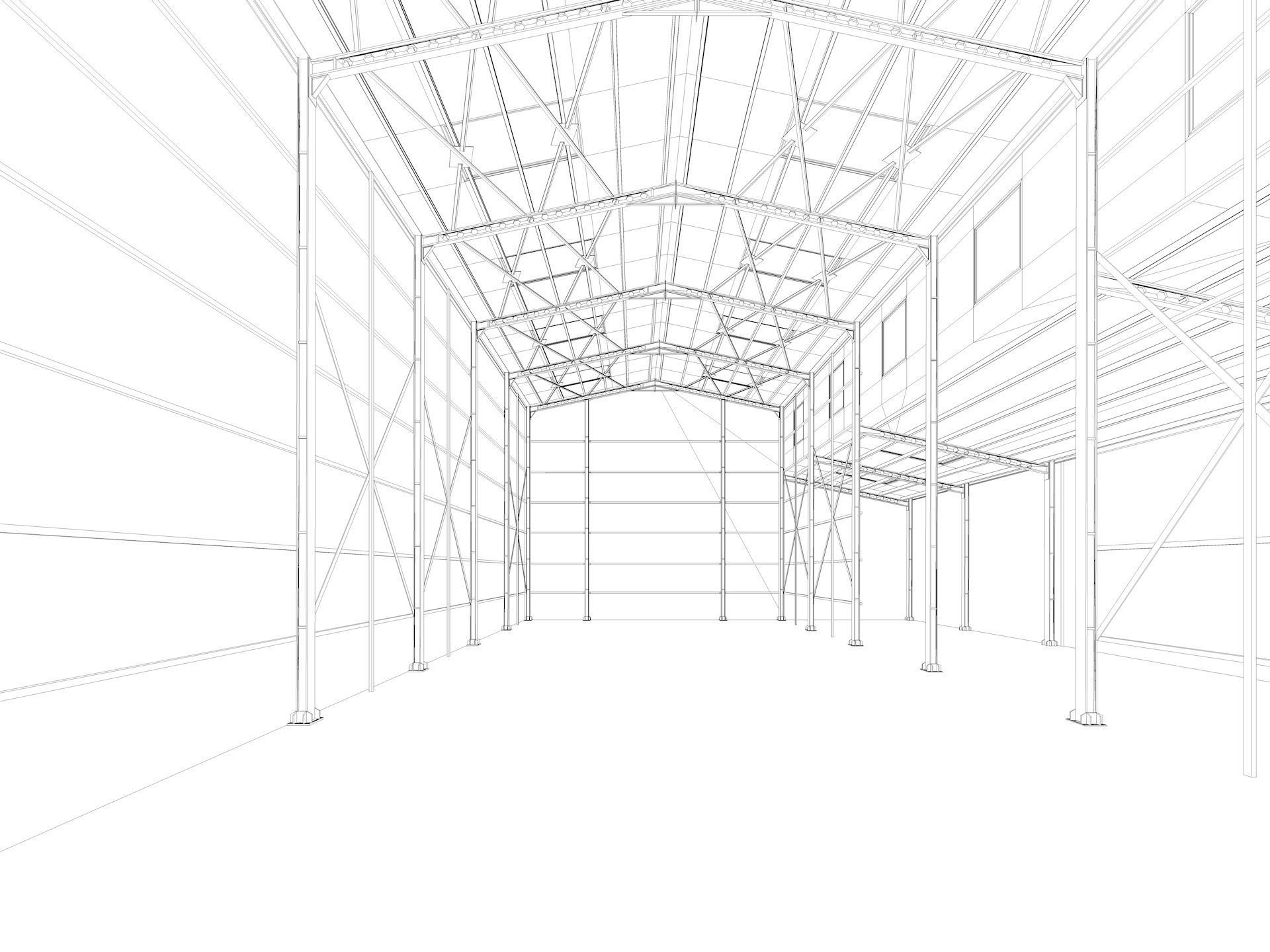 Warehouse 2 Low-poly 3D model_15