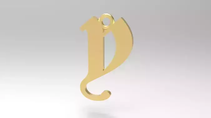 Gothic Alphabets Little Y Pendants