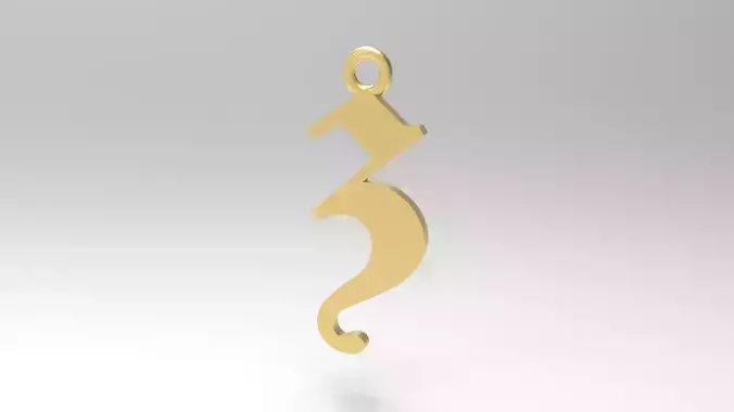 Gothic Alphabets Little Z Pendants