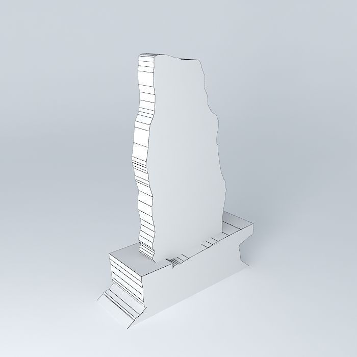 The monument of Kubrat Free 3D model_4