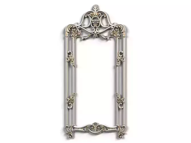 Frame0012 silver ornate frame