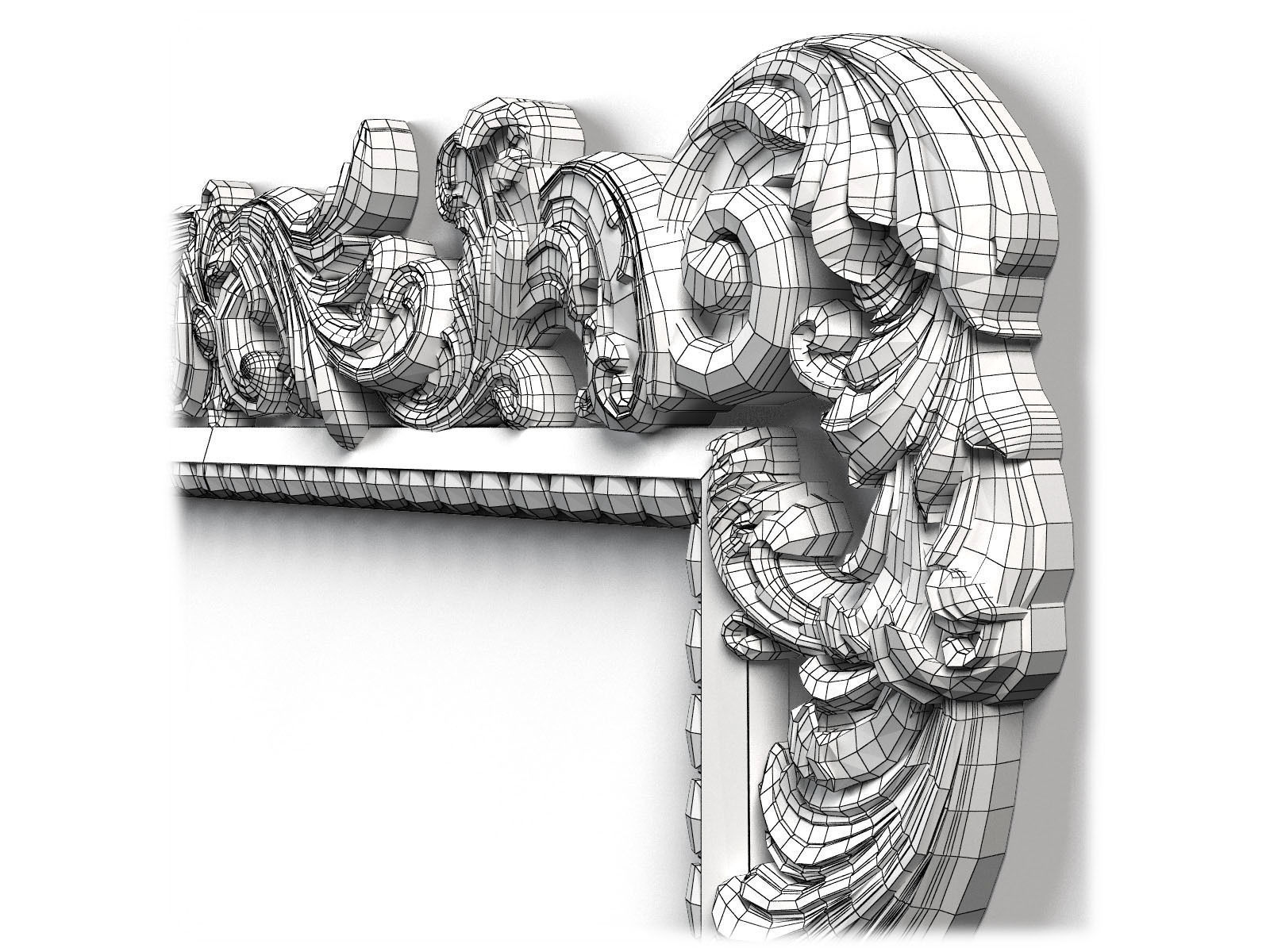 Frame0014 ornate frame 3D model_8