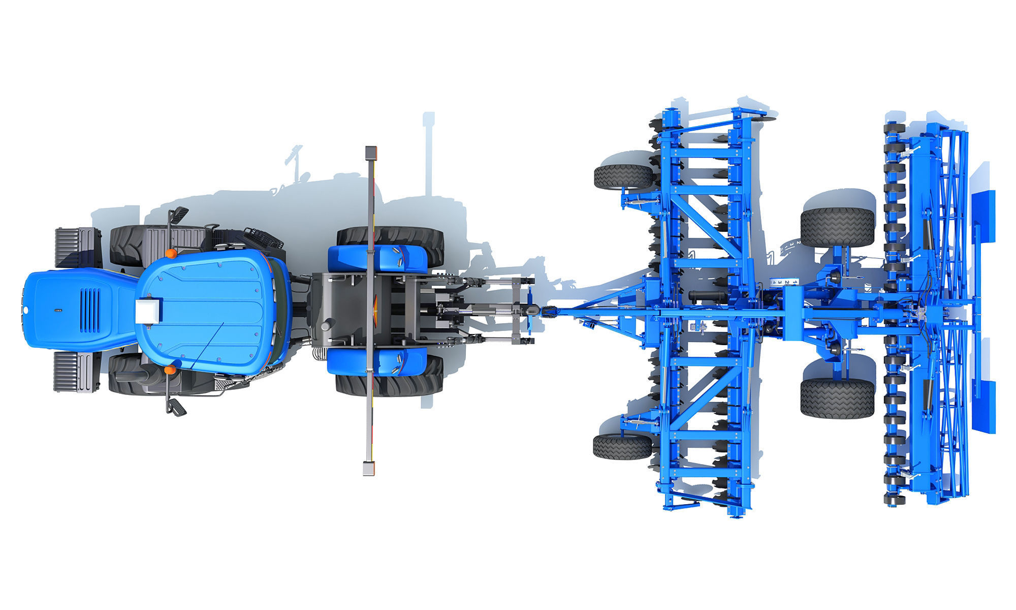 New Holland Tractor with Disc Harrow 3D model_13