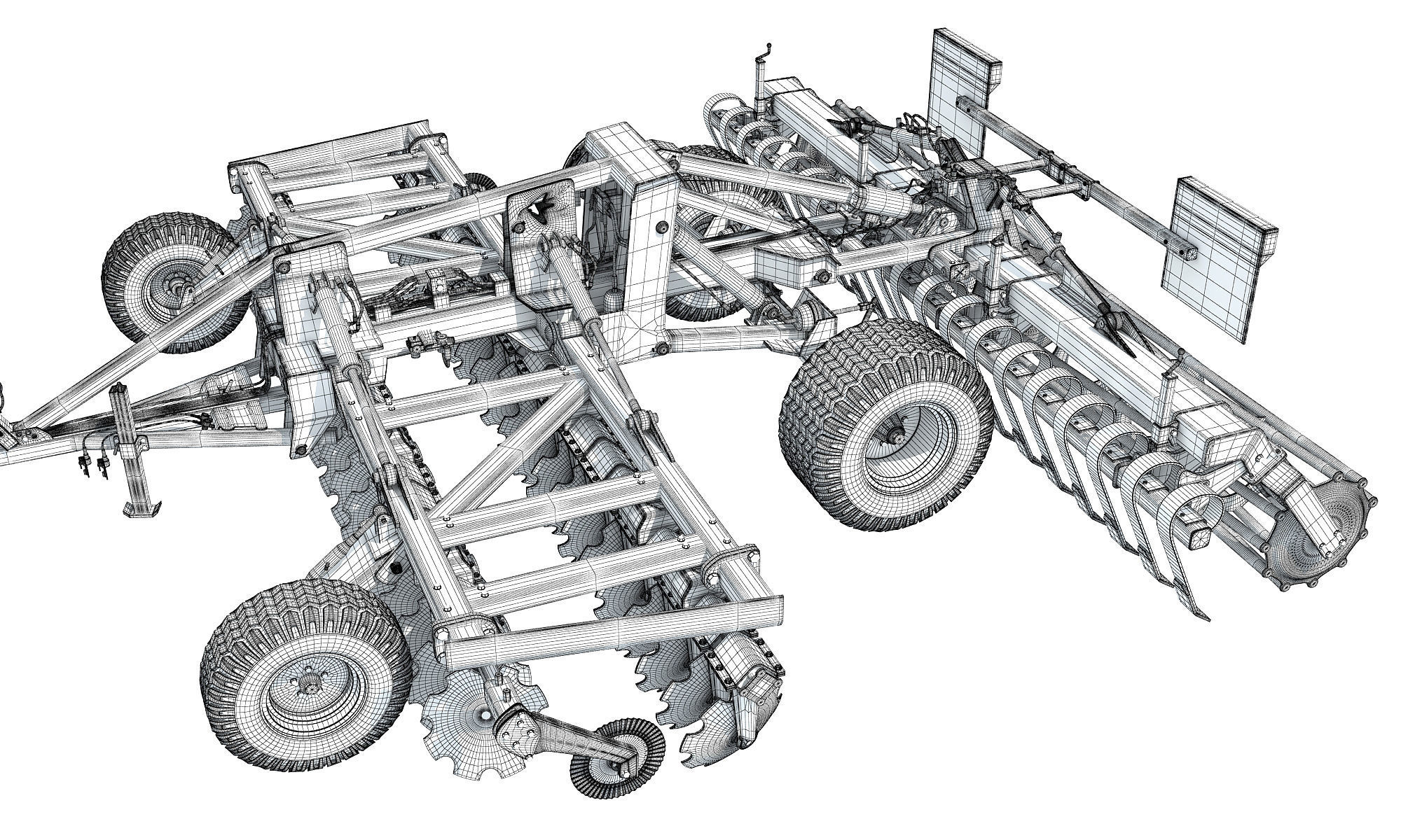 New Holland Tractor with Disc Harrow 3D model_22