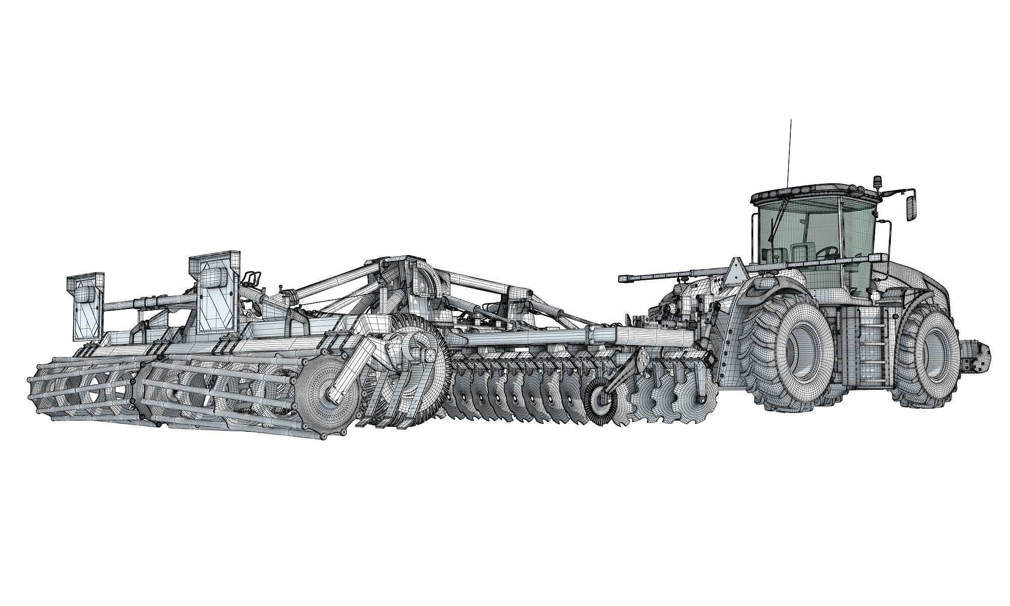 New Holland Tractor with Disc Harrow 3D model_18