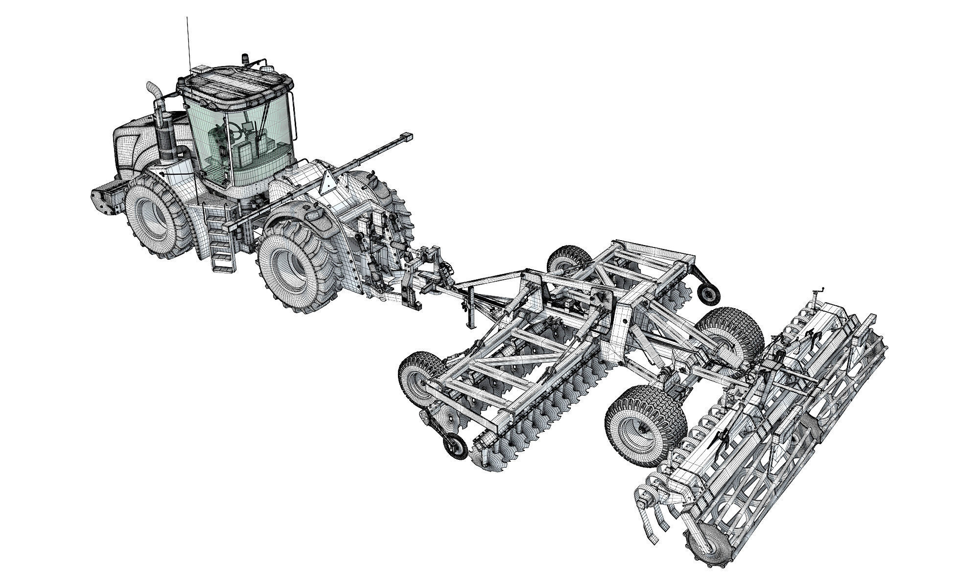 New Holland Tractor with Disc Harrow 3D model_17