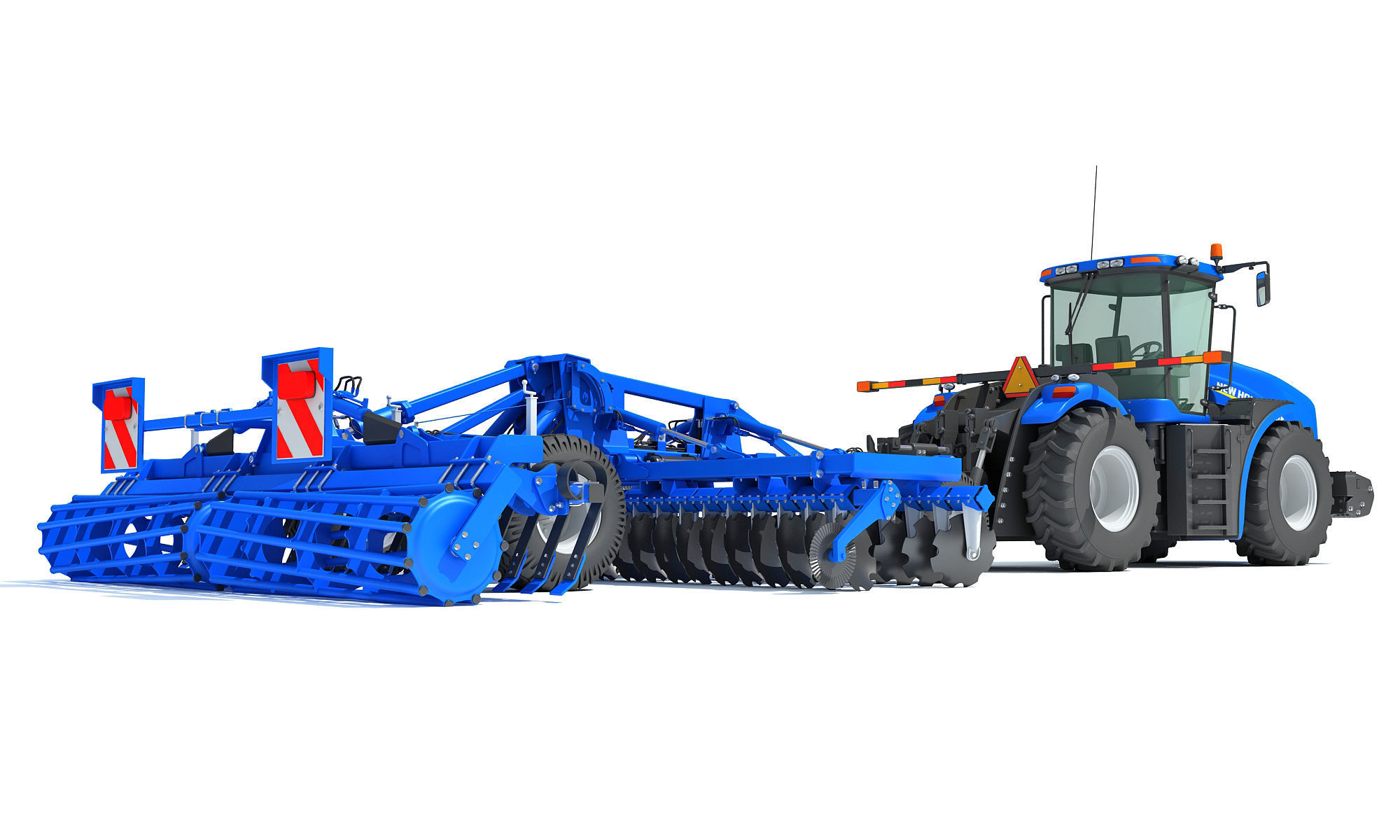 New Holland Tractor with Disc Harrow 3D model_6