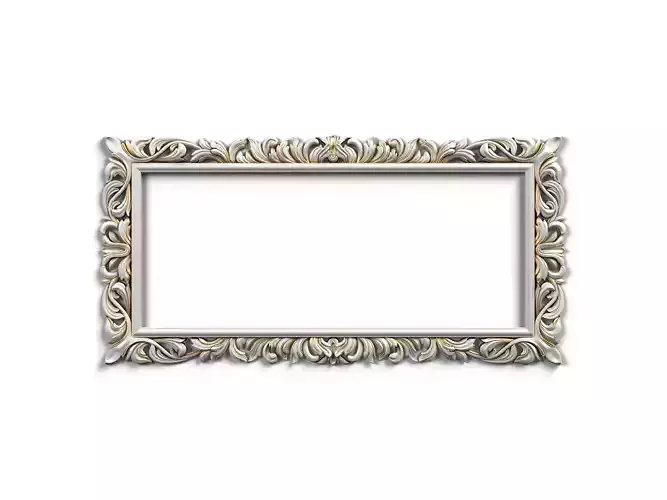 Frame0021 silver ornate frame