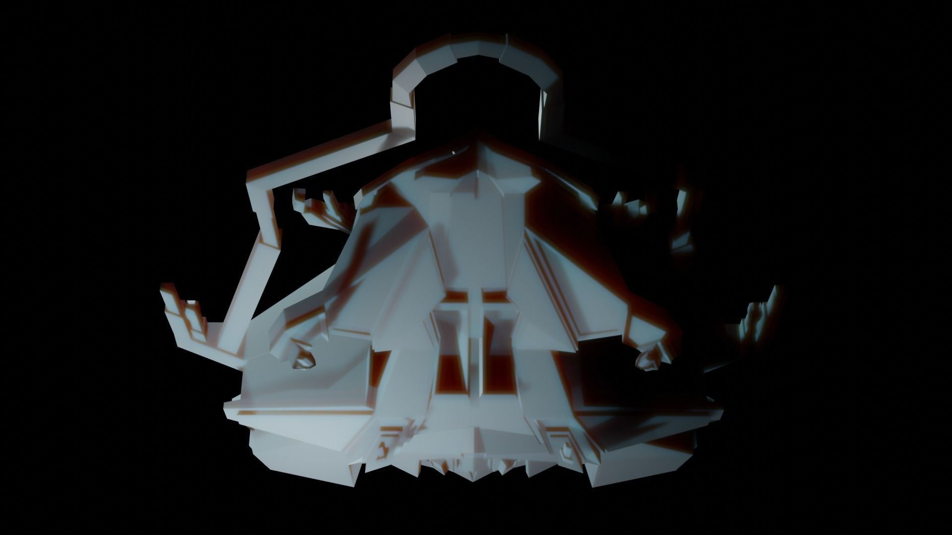 Spaceship ev2 Low-poly 3D model_14