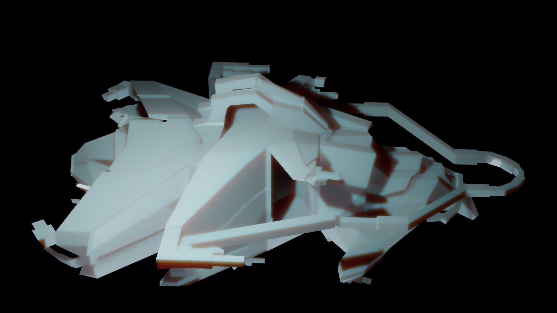 Spaceship ev2 Low-poly 3D model_25