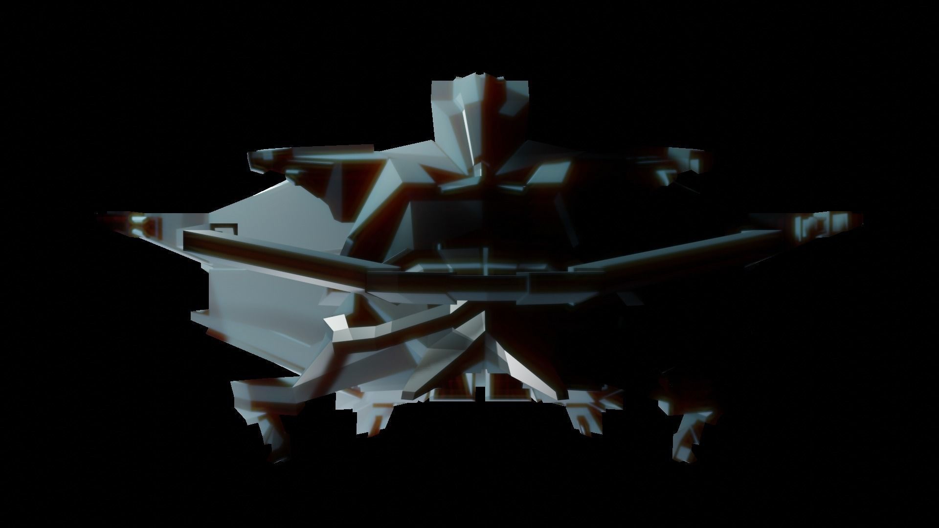 Spaceship ev2 Low-poly 3D model_15